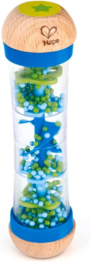 Hape Beaded Raindrops Rattle Educational/Kids/Baby/Sound Musical Wooden Toy BL