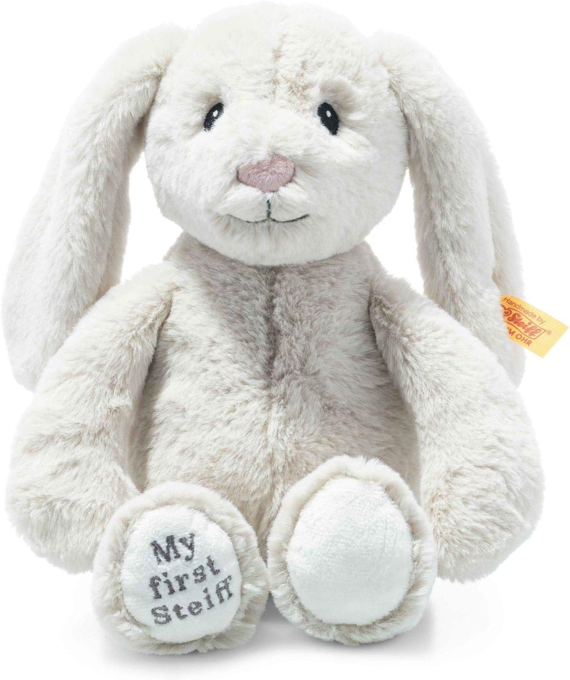Steiff Soft Cuddly Friends My First Hoppie Rabbit 10", Premium Stuffed Animal, Light Blue