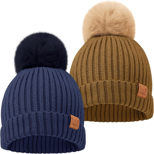 2-Pack Baby Hats, Baby Beanies for Girls, Boys - Toddler Hat, Newborn Beanie, Beanie Babies, Baby Girl Hats, Baby Boy Hats, Infant Hat, Kids Beanie, Toddler Boy Hat, Toddler Girl Hat (Rust)