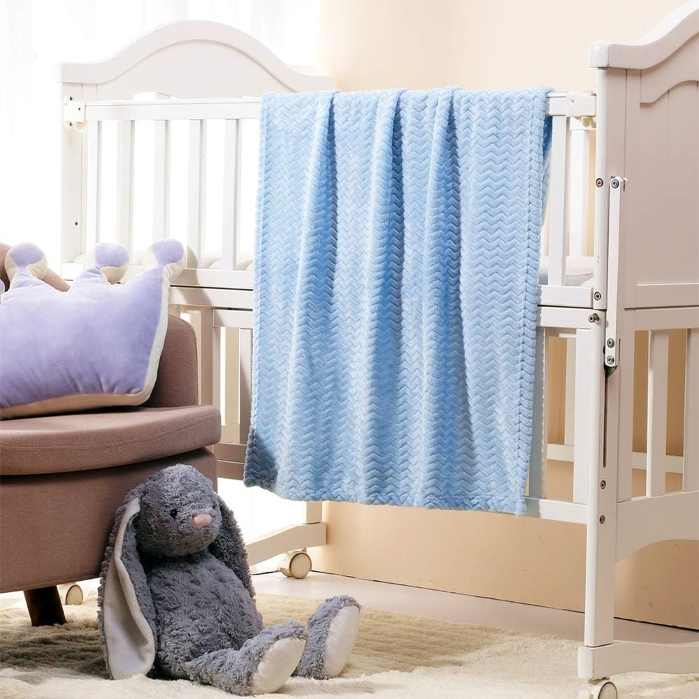 CREVENT 76x102cm Cute Cozy Fluffy Warm Baby Blanket for Girls Infants Toddlers' Bedding Crib Cot Stroller, Baby Shower Birthday Newborn's Pink- Baby Giraffe