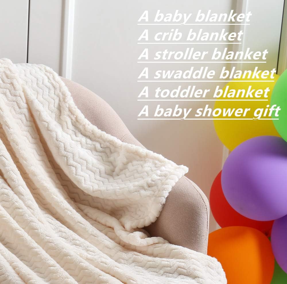 CREVENT 76x102cm Cute Cozy Fluffy Warm Baby Blanket for Girls Infants Toddlers' Bedding Crib Cot Stroller, Baby Shower Birthday Newborn's Pink- Baby Giraffe