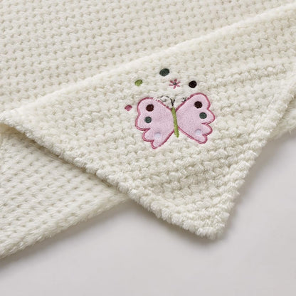 CREVENT 76x102cm Cute Cozy Fluffy Warm Baby Blanket for Girls Infants Toddlers' Bedding Crib Cot Stroller, Baby Shower Birthday Newborn's Pink- Baby Giraffe