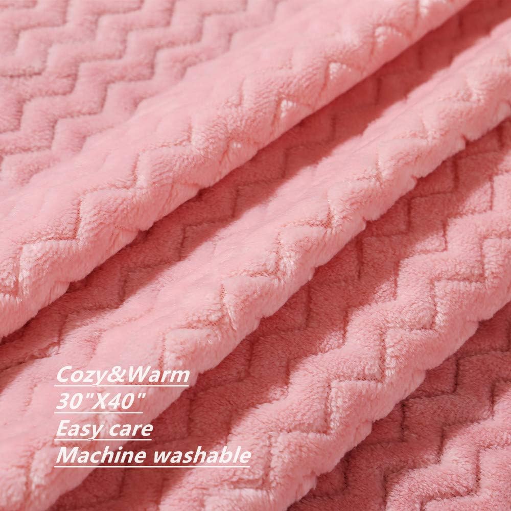 CREVENT 76x102cm Cute Cozy Fluffy Warm Baby Blanket for Girls Infants Toddlers' Bedding Crib Cot Stroller, Baby Shower Birthday Newborn's Pink- Baby Giraffe