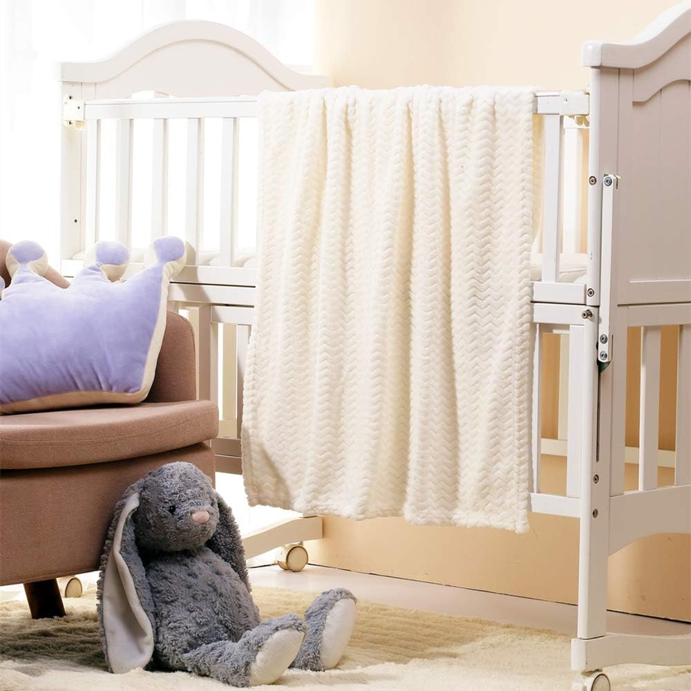 CREVENT 76x102cm Cute Cozy Fluffy Warm Baby Blanket for Girls Infants Toddlers' Bedding Crib Cot Stroller, Baby Shower Birthday Newborn's Pink- Baby Giraffe