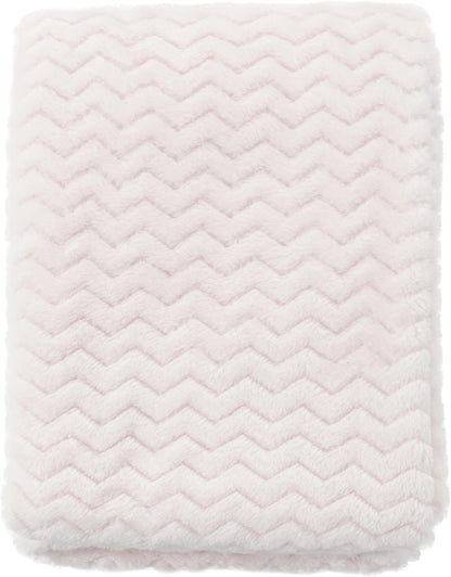 CREVENT 76x102cm Cute Cozy Fluffy Warm Baby Blanket for Girls Infants Toddlers' Bedding Crib Cot Stroller, Baby Shower Birthday Newborn's Pink- Baby Giraffe