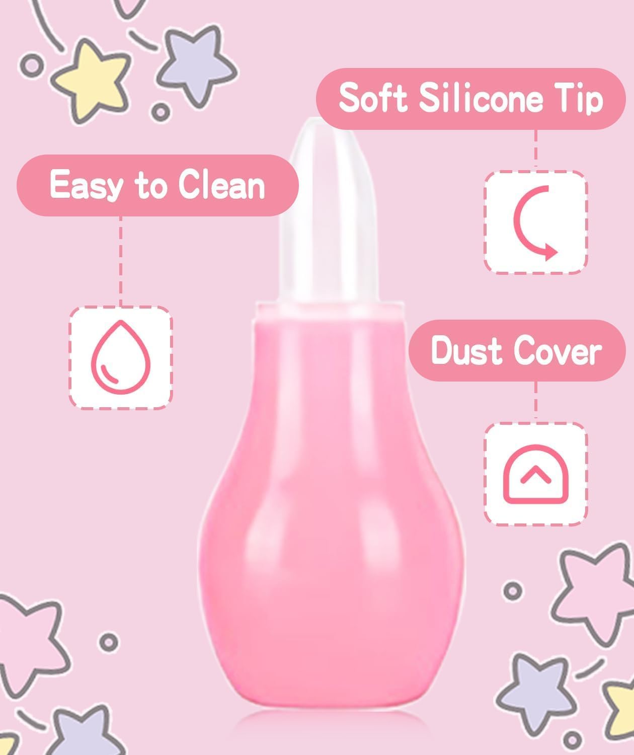 Baby Grooming Kit, Infant Safety Care Set with Hair Brush Comb Nail Clipper Nasal Aspirator Ear Cleaner,Baby Essentials Kit for Newborn Girls Boys (Pink Baby Grooming kit)