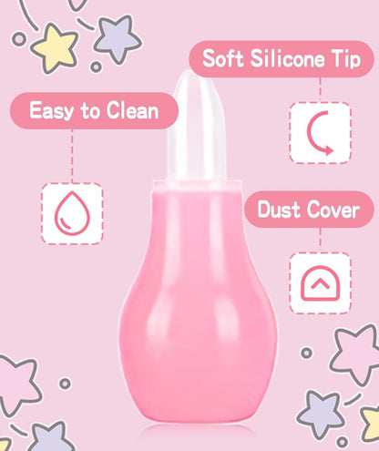 Baby Grooming Kit, Infant Safety Care Set with Hair Brush Comb Nail Clipper Nasal Aspirator Ear Cleaner,Baby Essentials Kit for Newborn Girls Boys (Pink Baby Grooming kit)