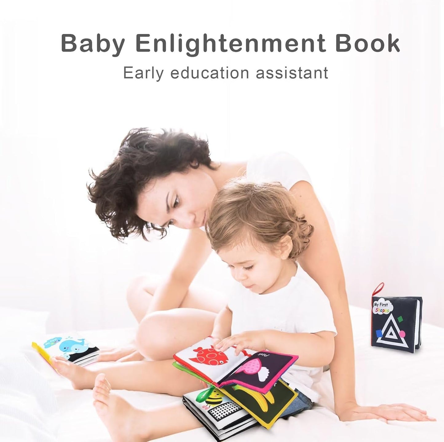 Hapavis My First Soft Book Baby Cloth Books Early Education Toys Activity Crinkle Cloth Book for Toddler Infants and Kids