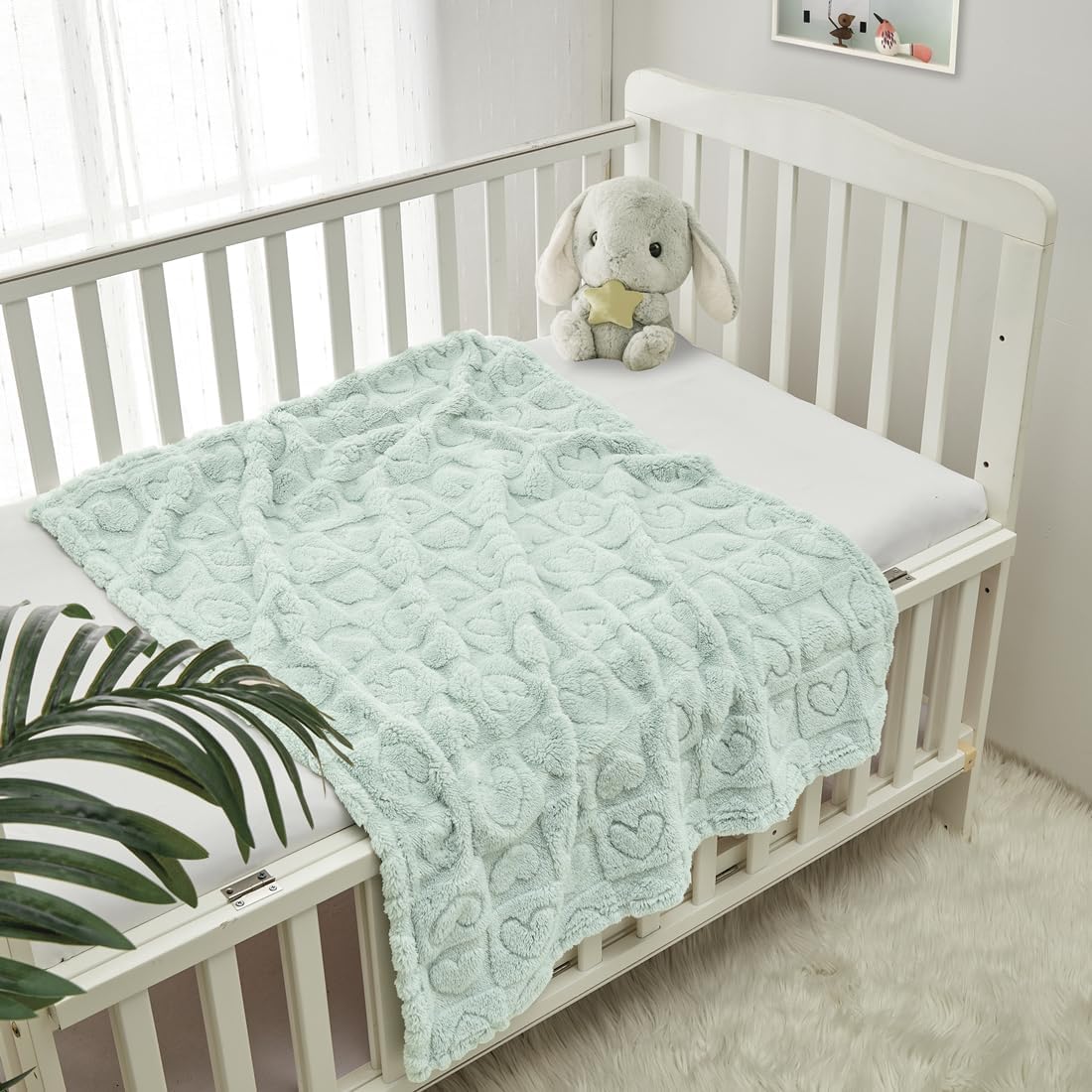 CREVENT 76x102cm Cute Cozy Fluffy Warm Baby Blanket for Girls Infants Toddlers' Bedding Crib Cot Stroller, Baby Shower Birthday Newborn's Pink- Baby Giraffe