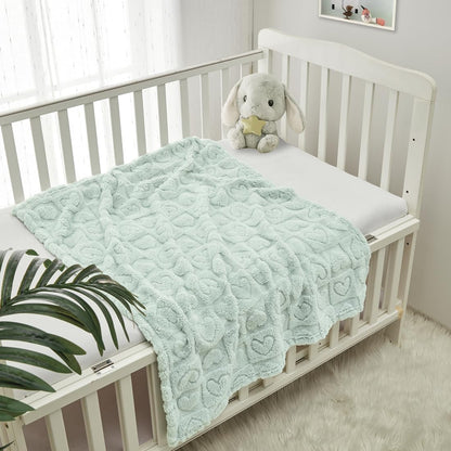 CREVENT 76x102cm Cute Cozy Fluffy Warm Baby Blanket for Girls Infants Toddlers' Bedding Crib Cot Stroller, Baby Shower Birthday Newborn's Pink- Baby Giraffe