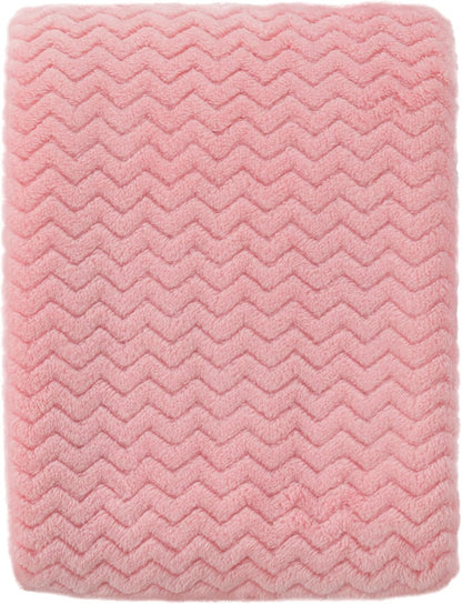 CREVENT 76x102cm Cute Cozy Fluffy Warm Baby Blanket for Girls Infants Toddlers' Bedding Crib Cot Stroller, Baby Shower Birthday Newborn's Pink- Baby Giraffe