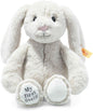 Steiff Soft Cuddly Friends My First Hoppie Rabbit 10", Premium Stuffed Animal, Light Blue