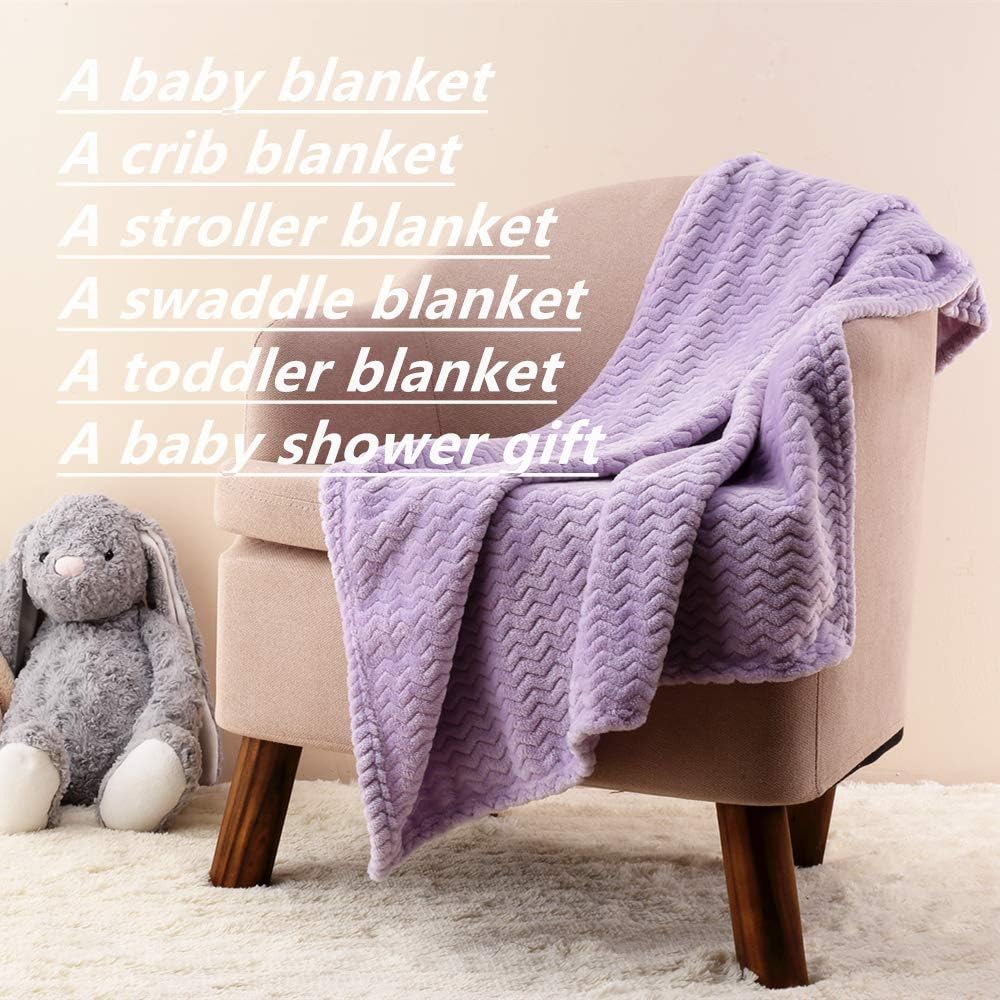 CREVENT 76x102cm Cute Cozy Fluffy Warm Baby Blanket for Girls Infants Toddlers' Bedding Crib Cot Stroller, Baby Shower Birthday Newborn's Pink- Baby Giraffe
