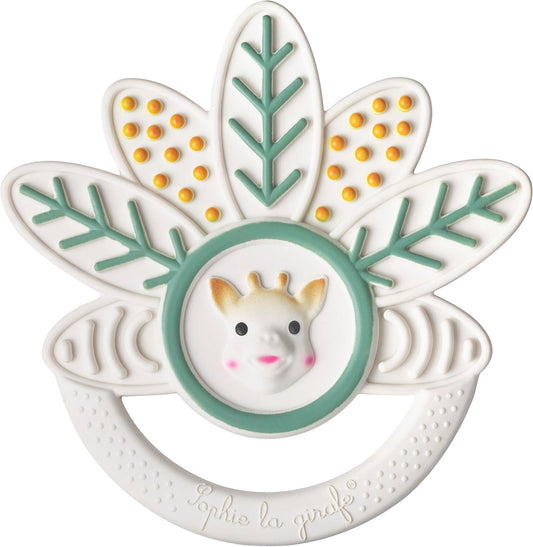 Sophie la Girafe - Teething Ring Mille-Feuille - 100% Natural Rubber - Multiple Textures - Gums Massage - Easy Grip Handle - Baby Teether - Age: 0 m +