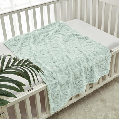 CREVENT 76x102cm Cute Cozy Fluffy Warm Baby Blanket for Girls Infants Toddlers' Bedding Crib Cot Stroller, Baby Shower Birthday Newborn's Pink- Baby Giraffe