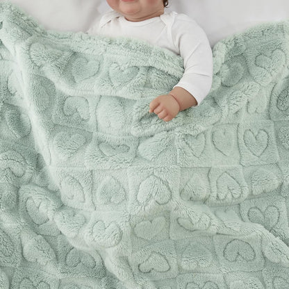 CREVENT 76x102cm Cute Cozy Fluffy Warm Baby Blanket for Girls Infants Toddlers' Bedding Crib Cot Stroller, Baby Shower Birthday Newborn's Pink- Baby Giraffe