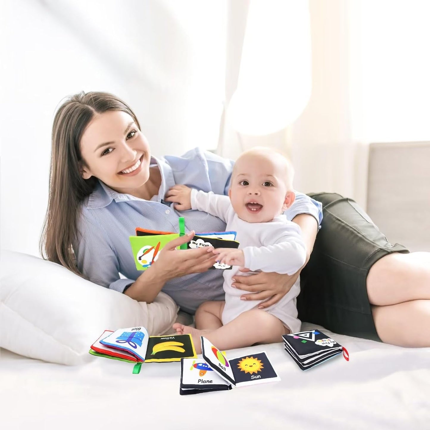 Hapavis My First Soft Book Baby Cloth Books Early Education Toys Activity Crinkle Cloth Book for Toddler Infants and Kids