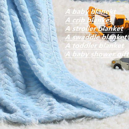 CREVENT 76x102cm Cute Cozy Fluffy Warm Baby Blanket for Girls Infants Toddlers' Bedding Crib Cot Stroller, Baby Shower Birthday Newborn's Pink- Baby Giraffe