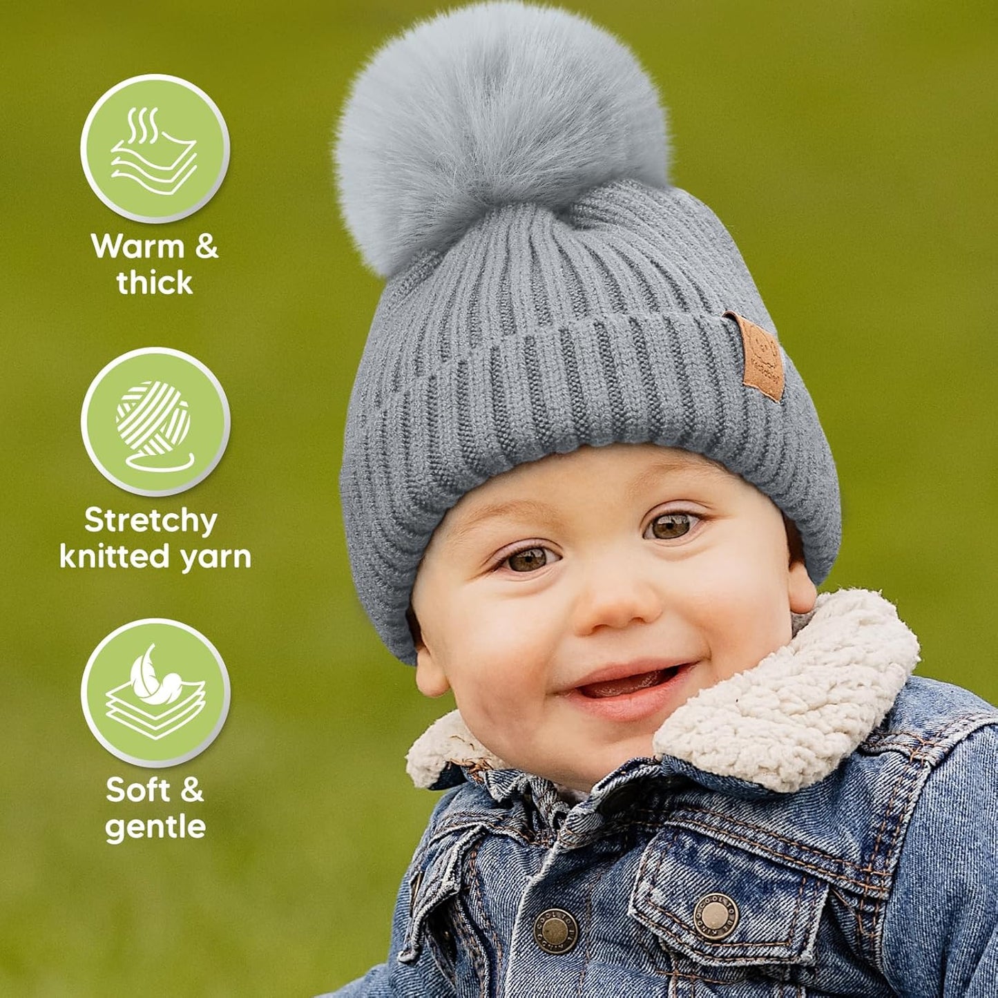 2-Pack Baby Hats, Baby Beanies for Girls, Boys - Toddler Hat, Newborn Beanie, Beanie Babies, Baby Girl Hats, Baby Boy Hats, Infant Hat, Kids Beanie, Toddler Boy Hat, Toddler Girl Hat (Rust)