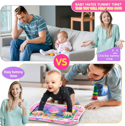 Infinno Inflatable Tummy Time Mat Premium Baby Water Play Mat for Infants and Toddlers Baby Toys for 3 to 24 Months, Strengthen Your Baby's Muscles, Portable