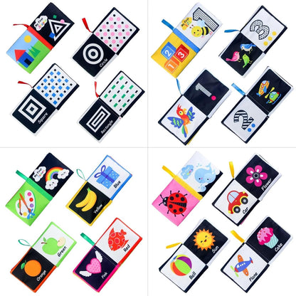 Hapavis My First Soft Book Baby Cloth Books Early Education Toys Activity Crinkle Cloth Book for Toddler Infants and Kids