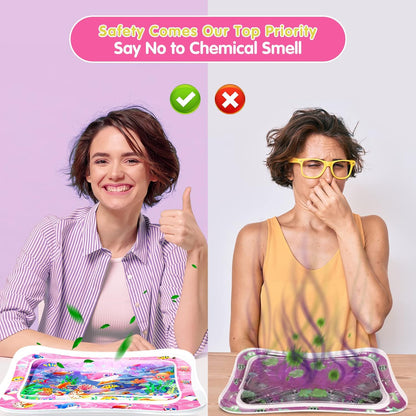 Infinno Inflatable Tummy Time Mat Premium Baby Water Play Mat for Infants and Toddlers Baby Toys for 3 to 24 Months, Strengthen Your Baby's Muscles, Portable