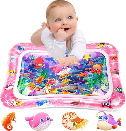 Infinno Inflatable Tummy Time Mat Premium Baby Water Play Mat for Infants and Toddlers Baby Toys for 3 to 24 Months, Strengthen Your Baby's Muscles, Portable