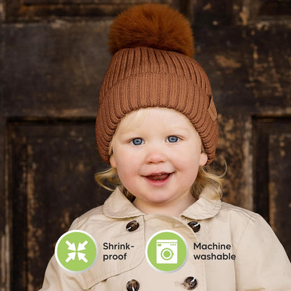 2-Pack Baby Hats, Baby Beanies for Girls, Boys - Toddler Hat, Newborn Beanie, Beanie Babies, Baby Girl Hats, Baby Boy Hats, Infant Hat, Kids Beanie, Toddler Boy Hat, Toddler Girl Hat (Rust)